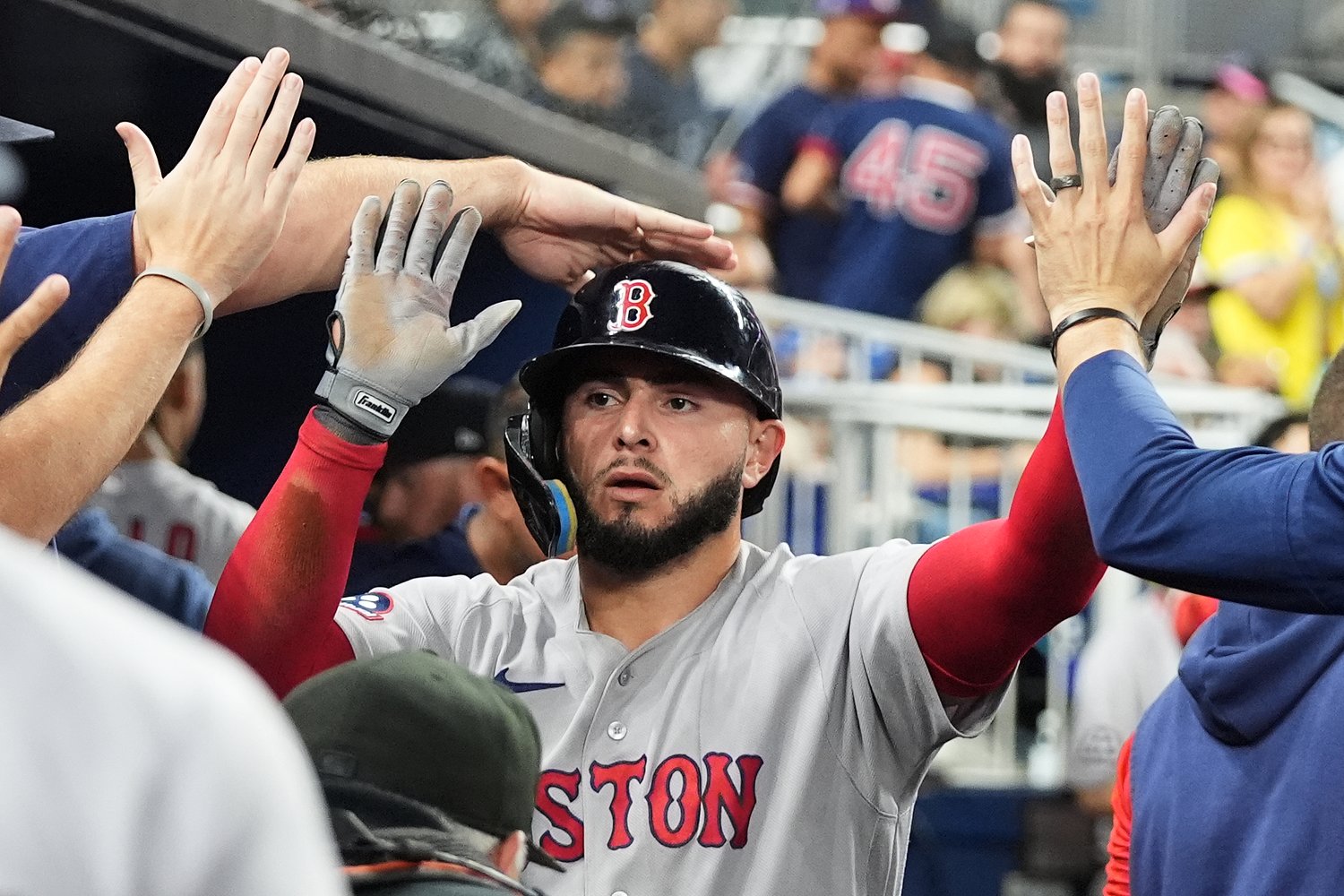 Red Sox reactions: Boston’s ‘spark plug’ hits go-ahead RBI triple in ninth for 33rd comeback win