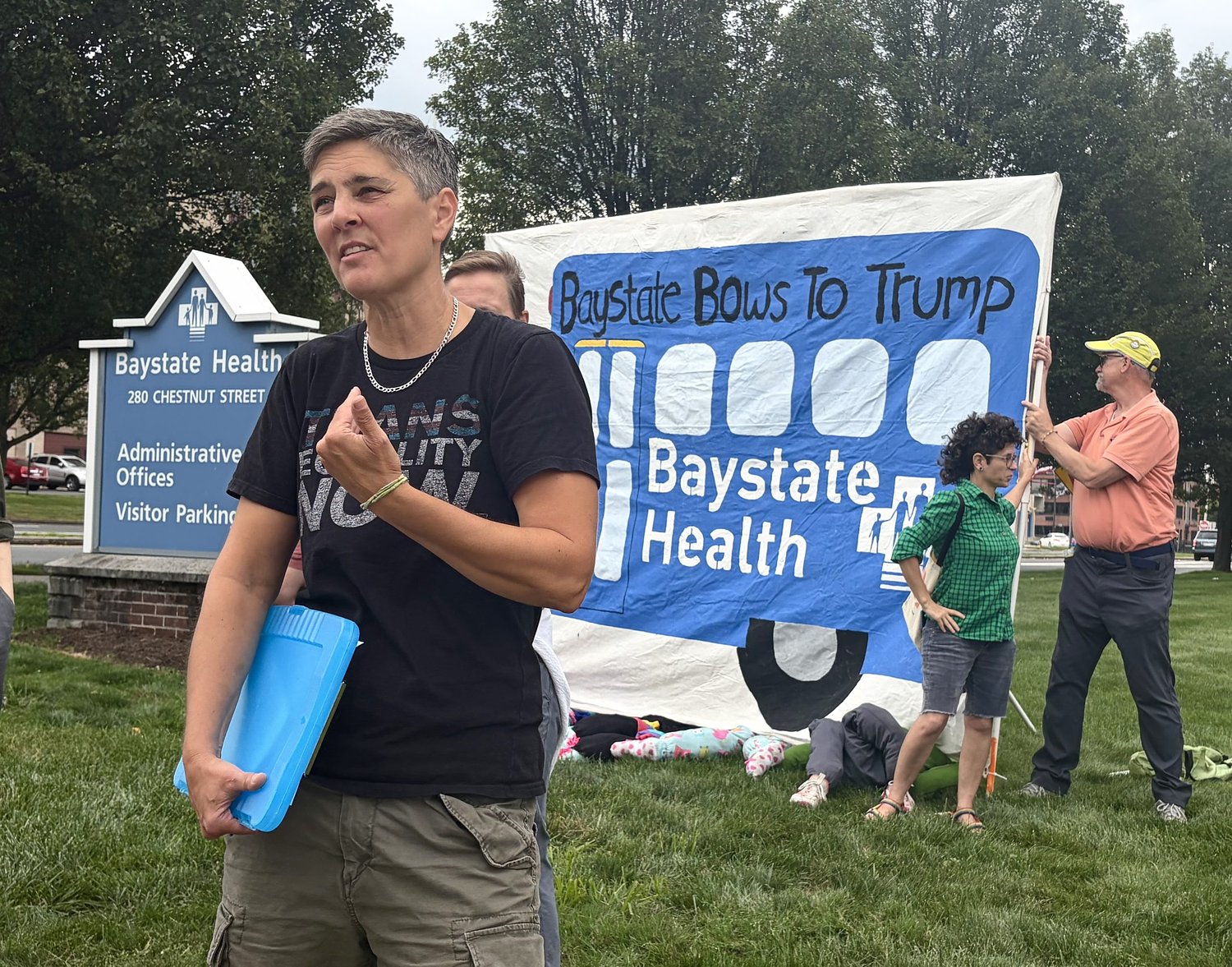 Baystate Health faces growing pressure over transgender care, insurance ties in dueling protests