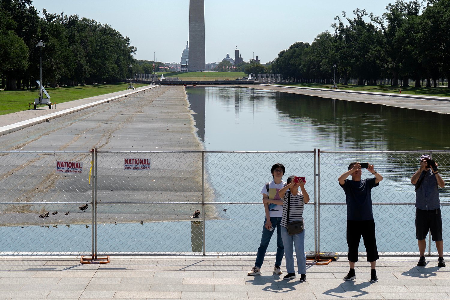 New images from the drained Lincoln Memorial Pool are raising questions