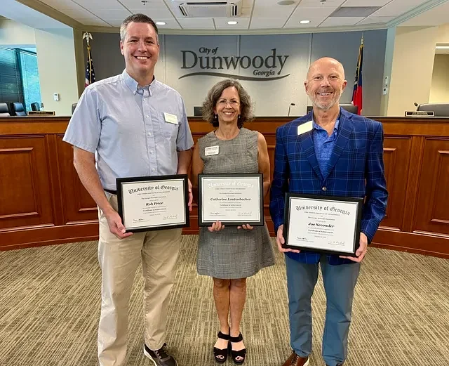Three Dunwoody council members earn achievement certificates through GMA training
