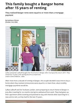 This family bought a Bangor home after 15 years of renting