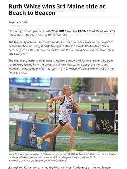 Ruth White wins 3rd Maine title at Beach to Beacon