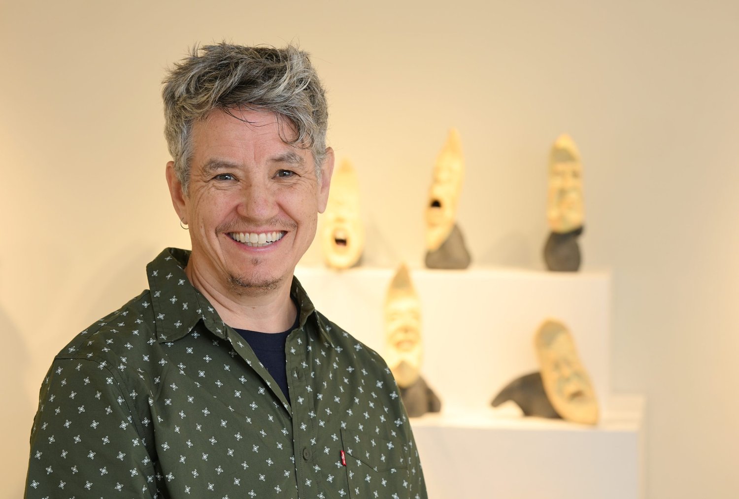 Unmasking the monsters within: Ceramic artist Wade Boswell's first solo exhibition in Greenfield explores healing, self-acceptance