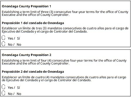 3 terms? 4 terms? Making sense of the confusing term limit items on Onondaga County’s ballot