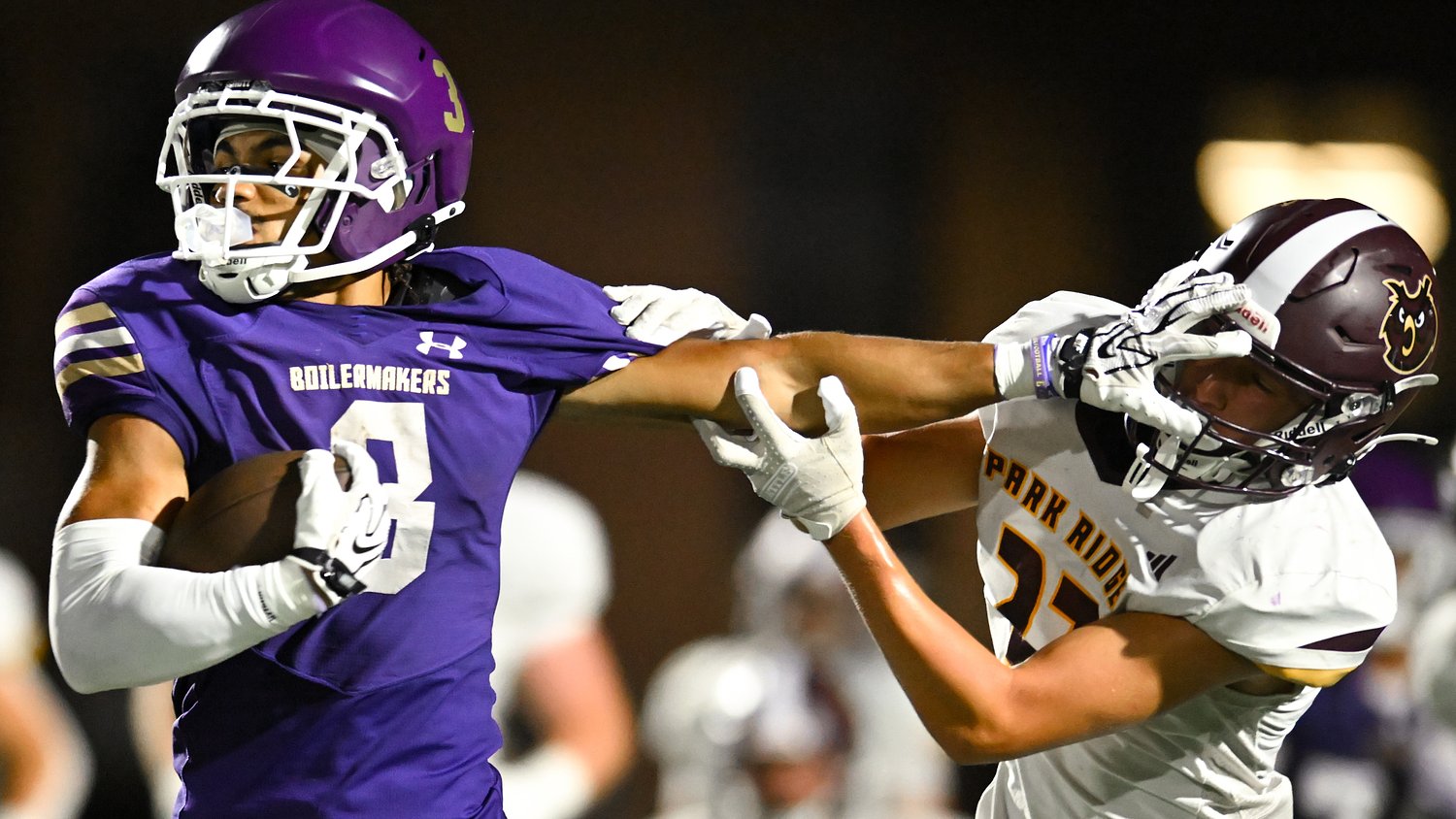 Star running back’s five touchdowns send surging 7-1 squad into league championship game