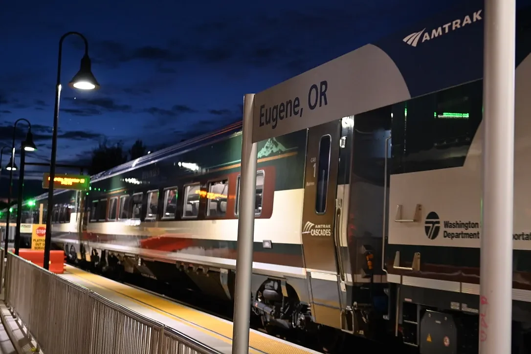 Amtrak's new Airo train makes debut in Eugene, offering glimpse of the future