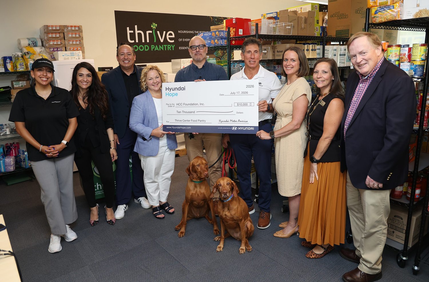 Area Briefs: Hyundai Motor America donates $10K to HCC food pantry