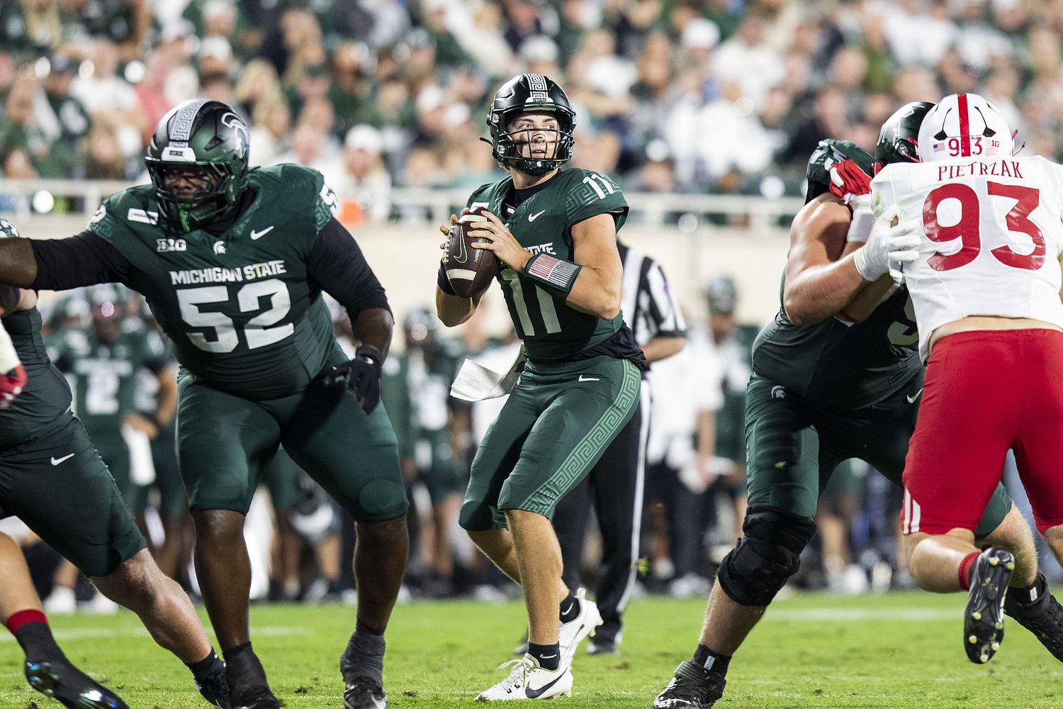 Michigan State PFF grades, snap counts: Passing attack whiffs vs. Nebraska