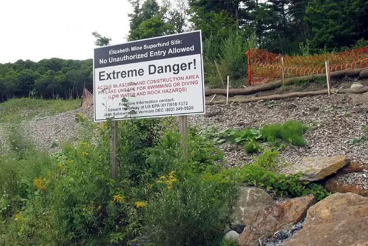 Map of contaminated groundwater proposed for Elizabeth Mine Superfund site
