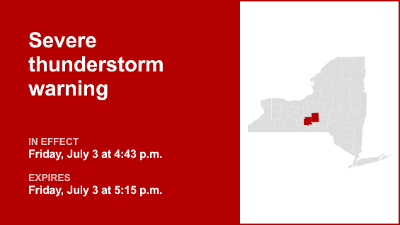 Update: Damaging winds predicted with thunderstorms in Cortland and Tompkins counties Friday — gusts to hit 60 mph
