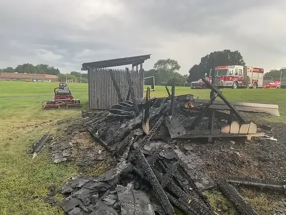 Lightning strike destroys Smith Academy shed storing field hockey equipment