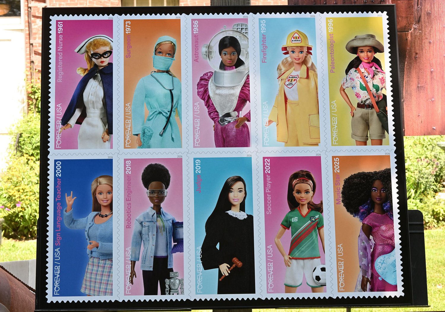 USPS, PVMA celebrate new Barbie stamps in style in Deerfield