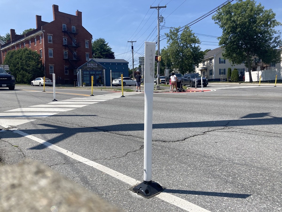 Why plastic traffic posts are suddenly popping up across Greater Bangor