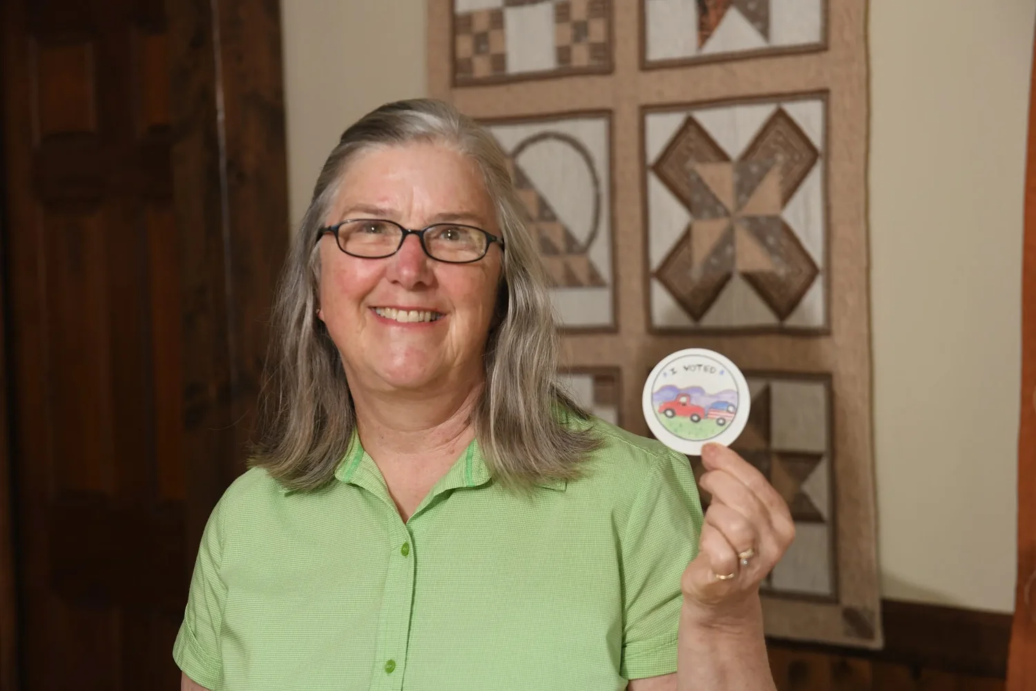 An artistic expression of democracy: Sunderland native is the creative mind behind 'I Voted' stickers