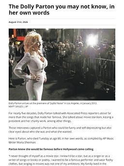 The Dolly Parton you may not know, in her own words
