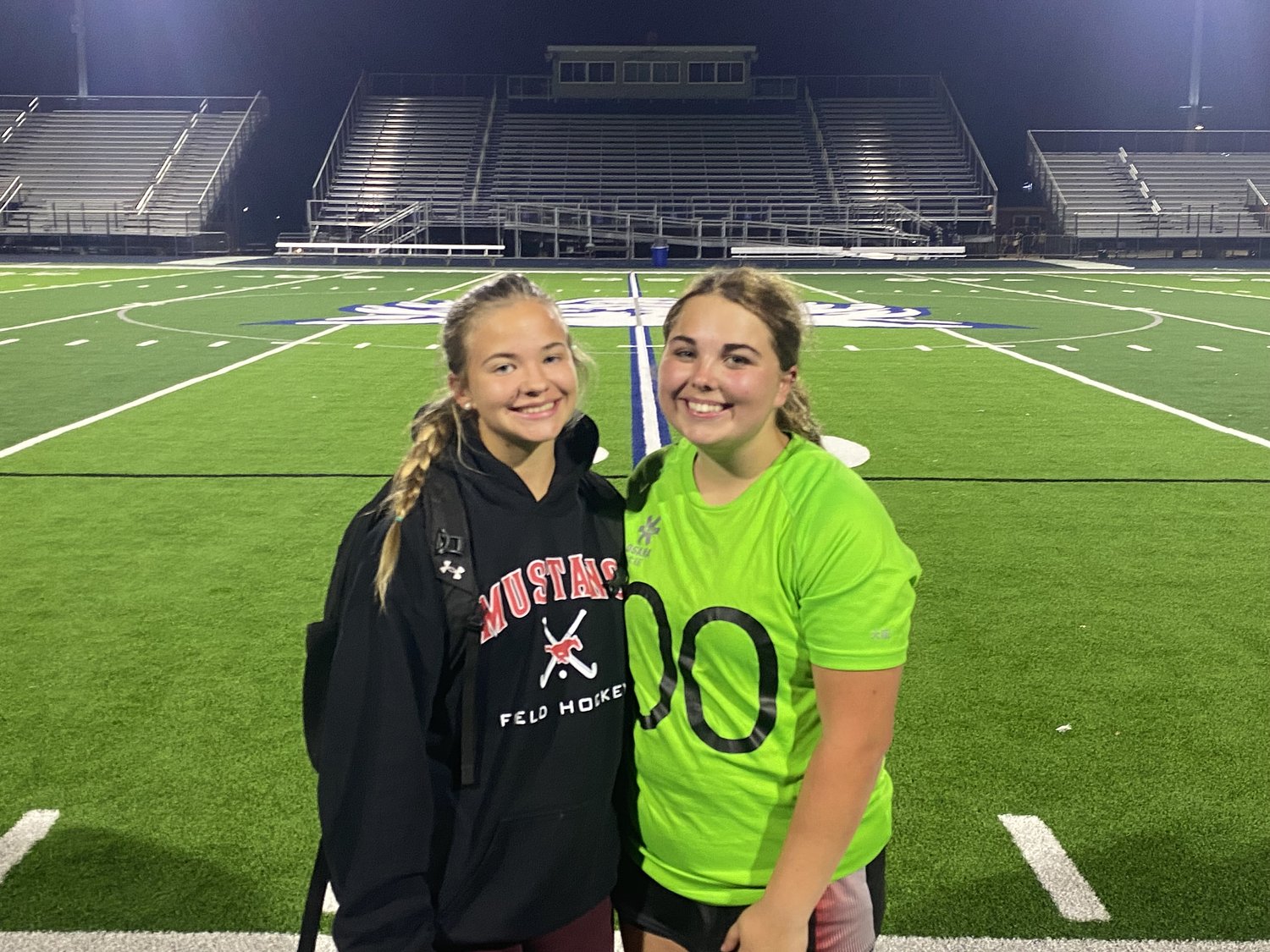 Emily Allen, Bella Nye stamp South Western’s SCAC field hockey championship game ticket