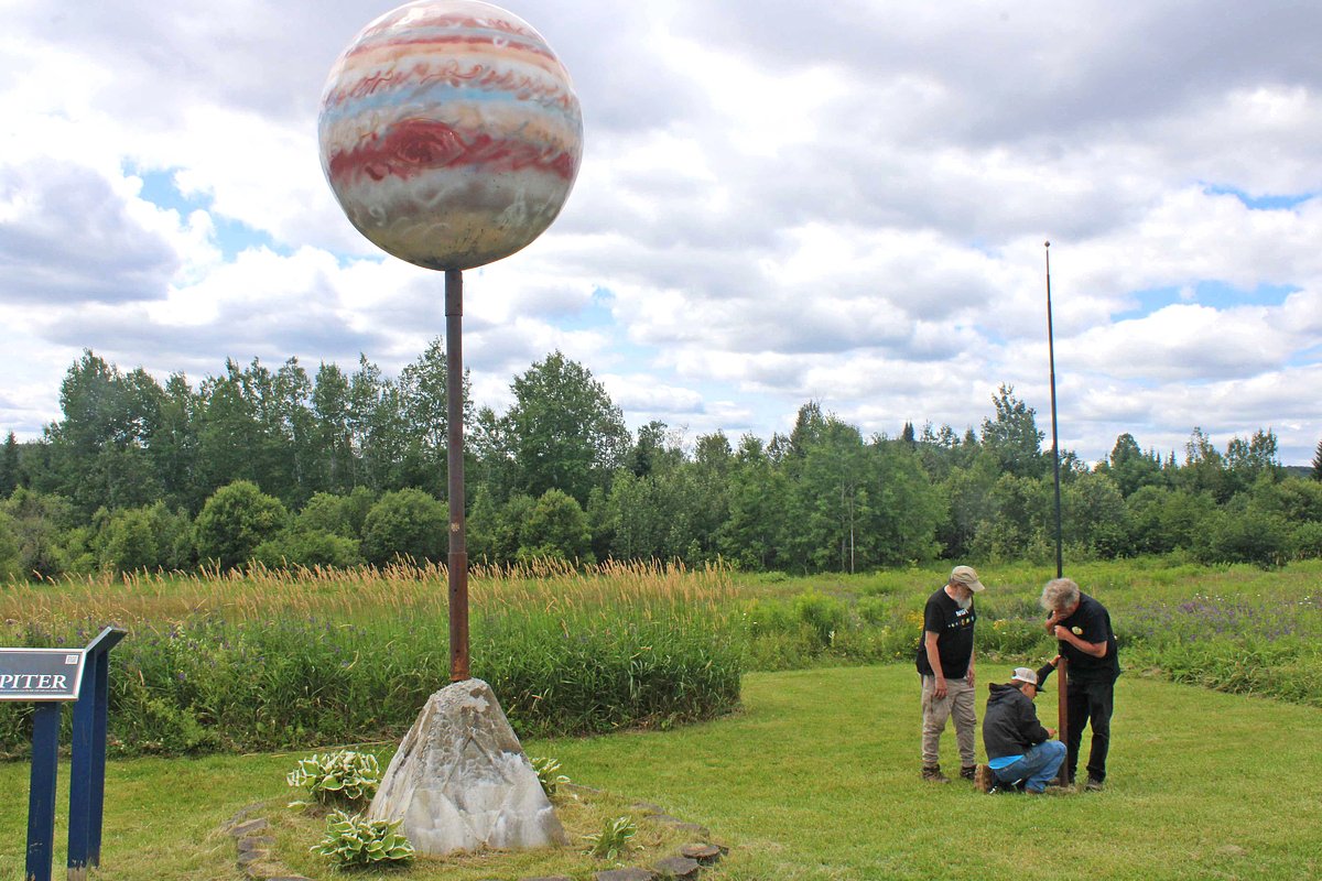 Jupiter moon returns to orbit in Maine Solar System Model