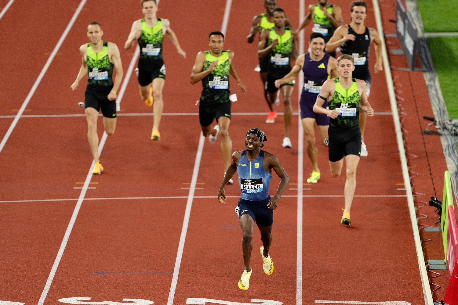 Brandon Miller outkicks teen star Cooper Lutkenhaus to win loaded Prefontaine Classic 800