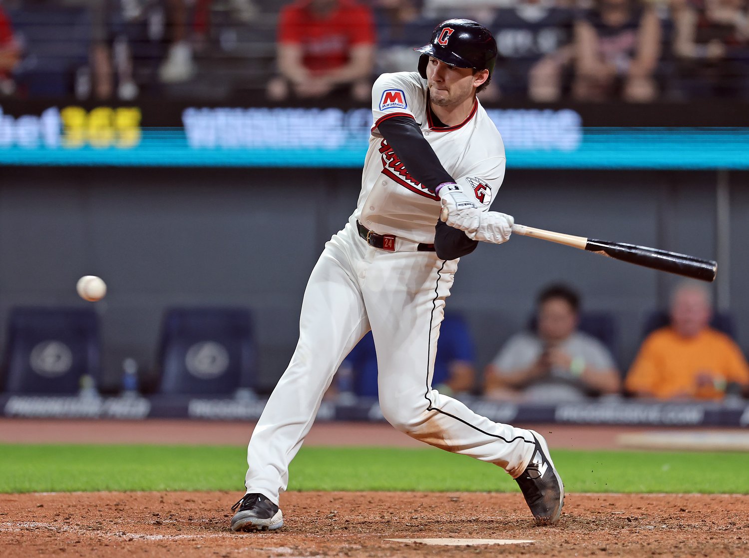 Chase DeLauter exits Guardians lineup with injury against Padres