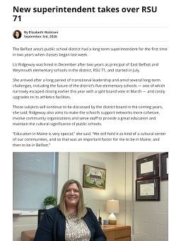 New superintendent takes over RSU 71