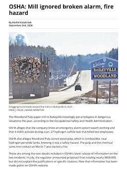OSHA: Mill ignored broken alarm, fire hazard