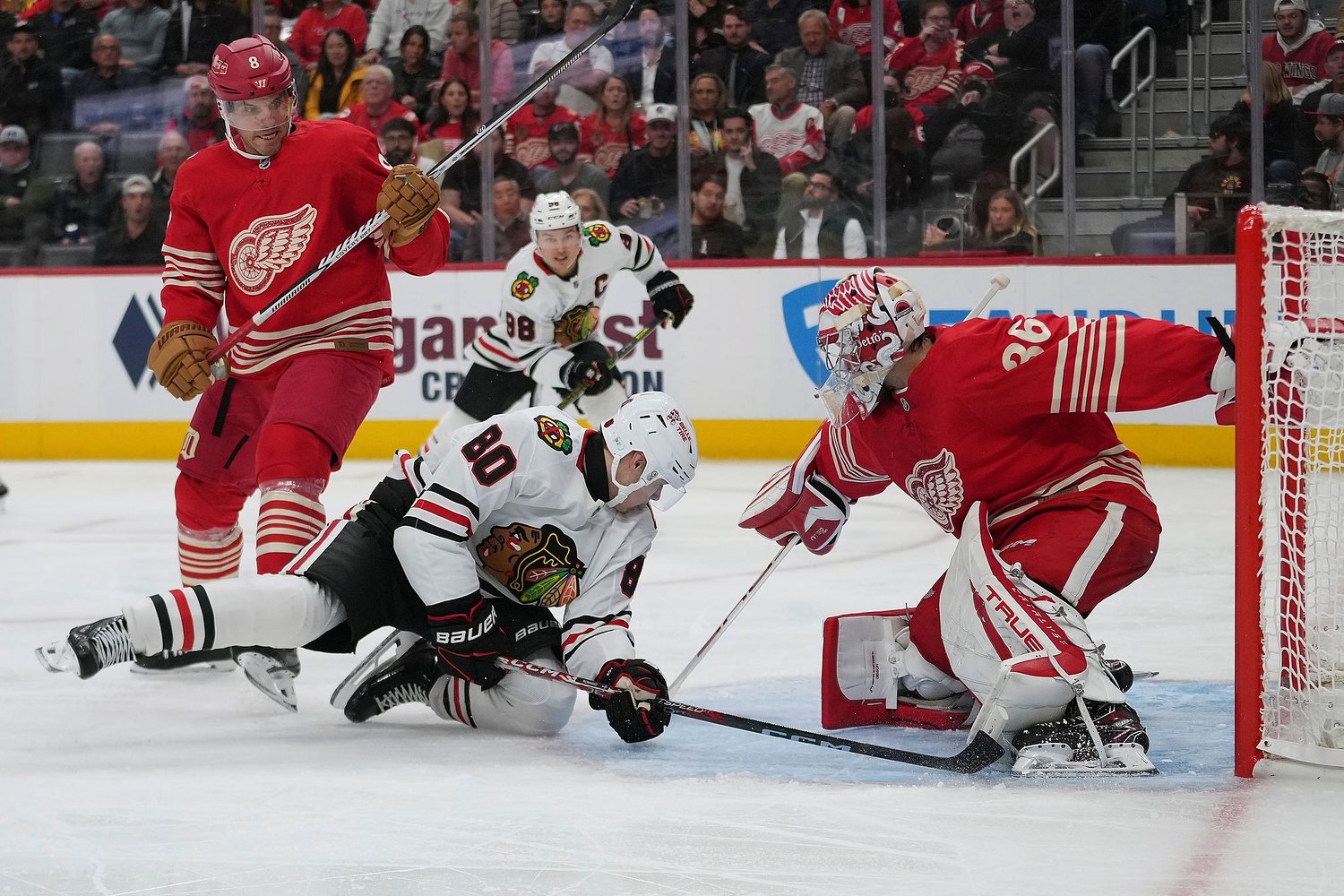 Arvidsson nets sixth career hat trick as Red Wings down Blackhawks, 4-1