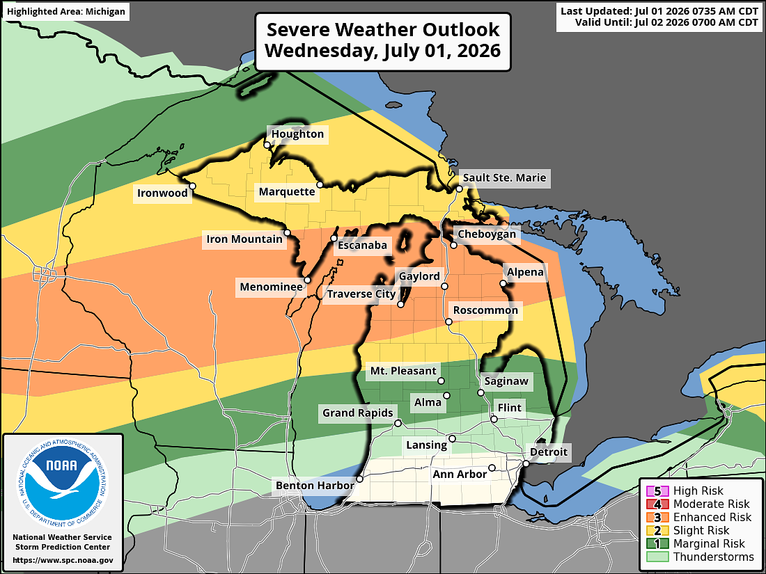 50,000 without power in Northern Michigan after strong storms