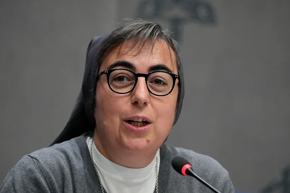 Pope promotes Italian nun to top migrant role in his first major appointment of a woman to Holy See