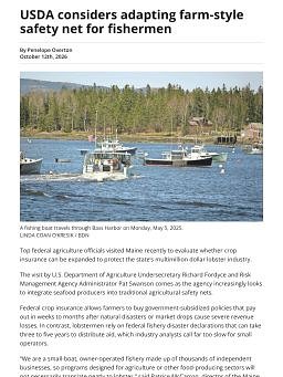 USDA considers adapting farm-style safety net for fishermen