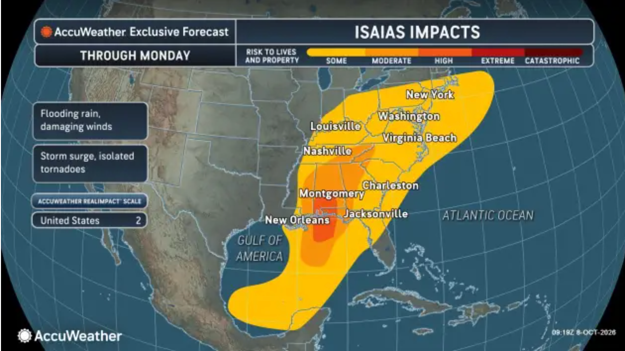 N.J. weather: Hurricane Isaias remnants still on track to hit state with heavy rain. Latest forecast.