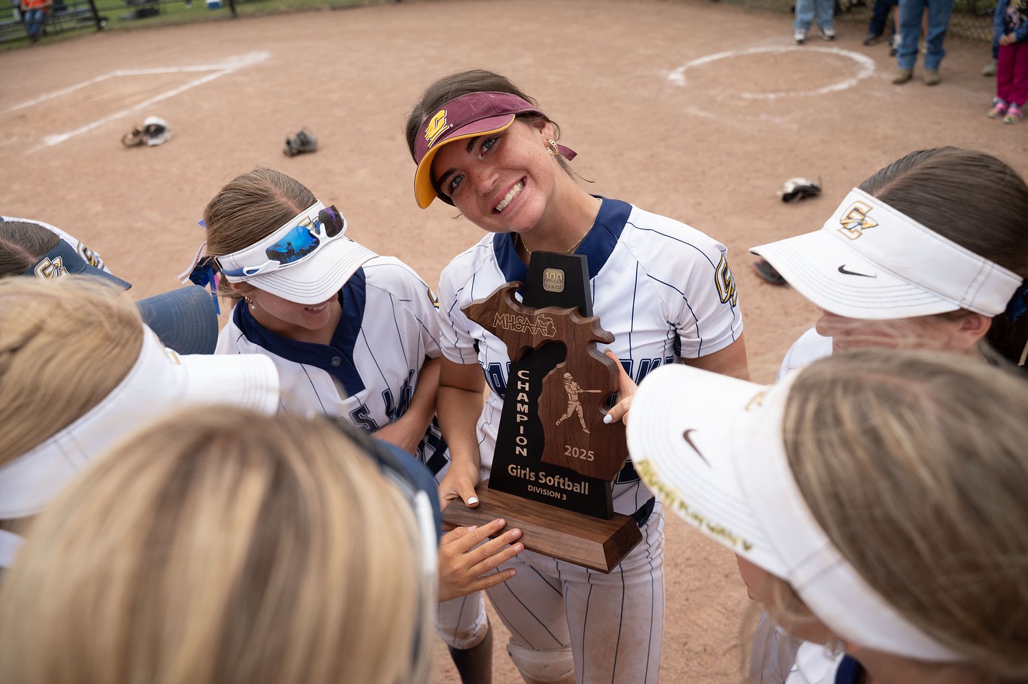 CMU softball player back at Grass Lake to help coach run to state semifinal