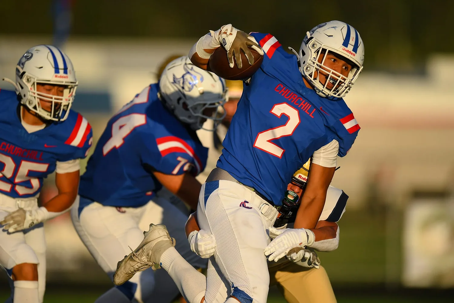 Prep football roundup: Churchill rolls over Marist in opener