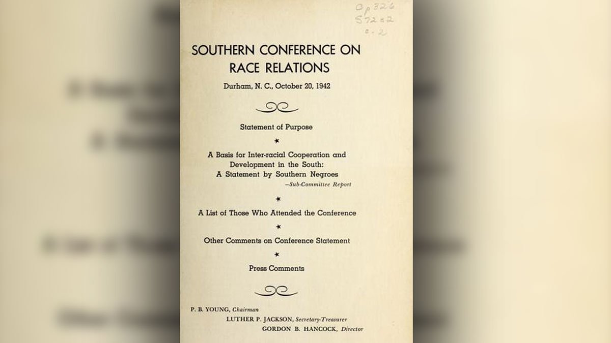 1942: Black leaders meet at Southern Conference on Race Relations