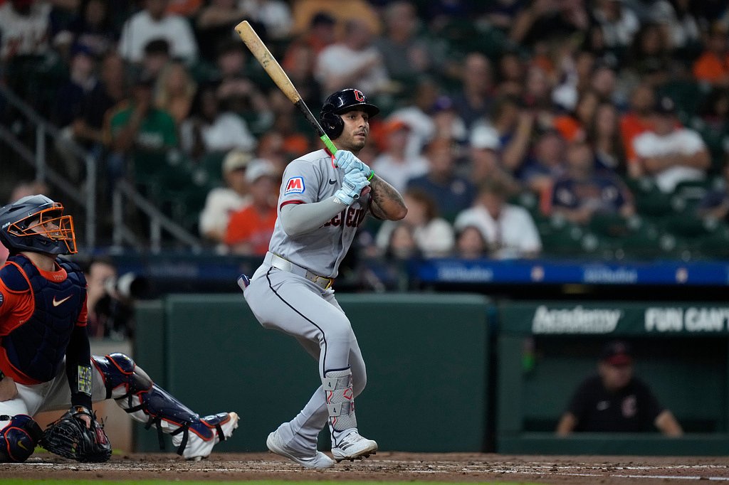 Astros slug three homers, hand Guardians 9-3 loss