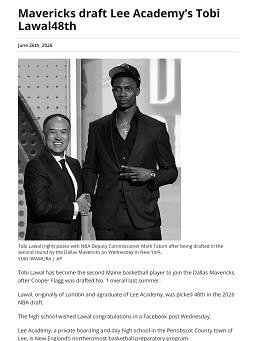 Mavericks draft Lee Academy’s Tobi Lawal48th