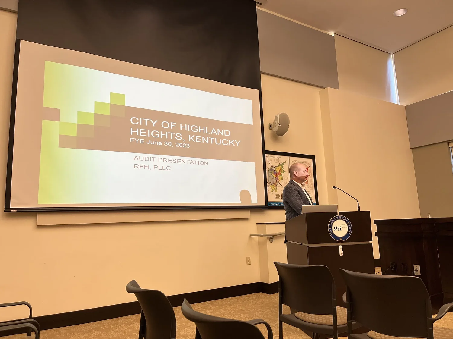 Highland Heights reviews yearly audit presentation