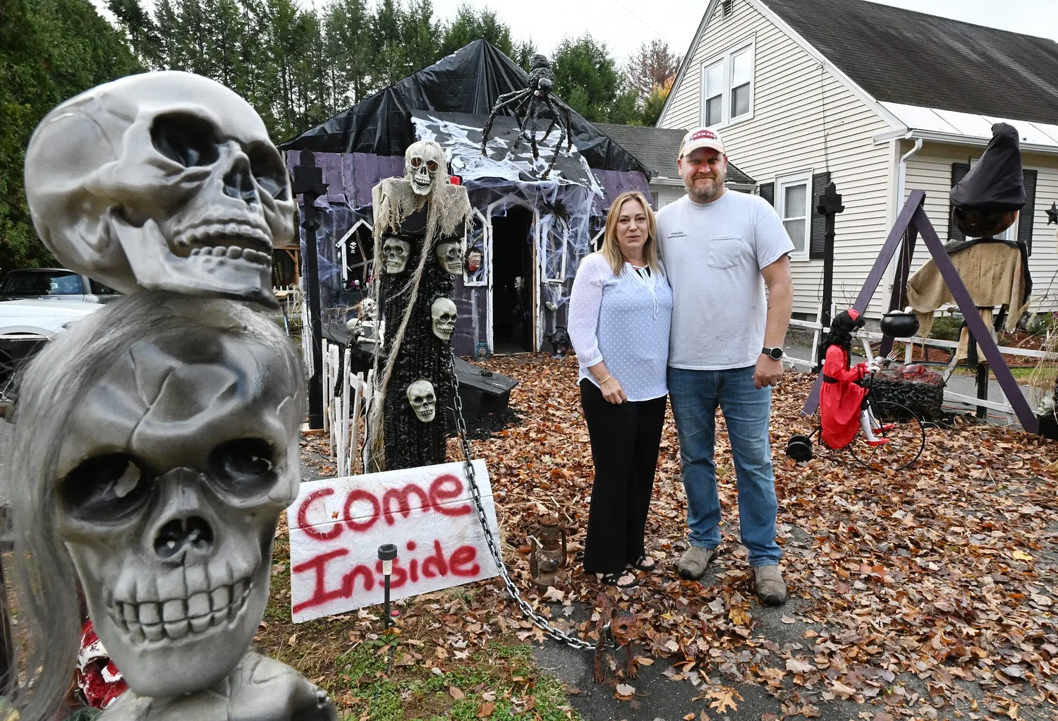 Nightmare on Dell Street: Turners Falls couple continues tradition of elaborate Halloween displays