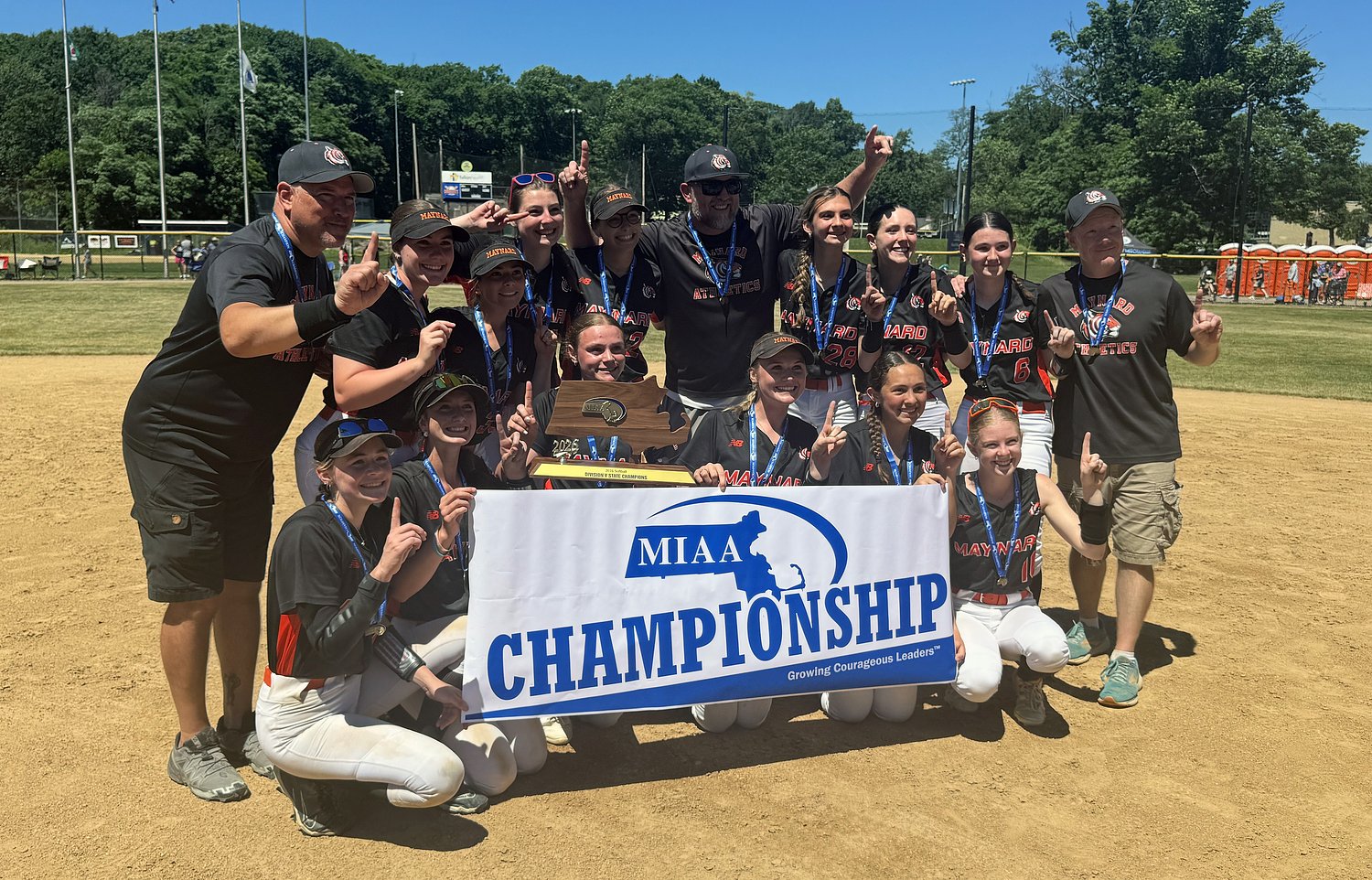 Madeline Karlon strikes out 13, Maynard wins first softball state title (video)