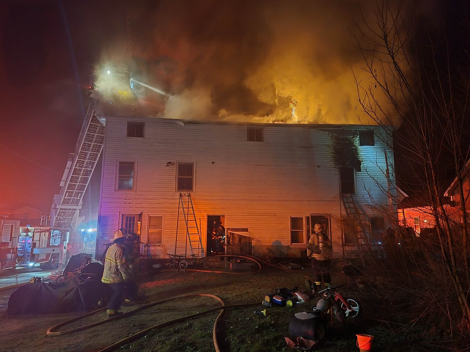 Winchendon firefighters battle three-alarm blaze, save pets