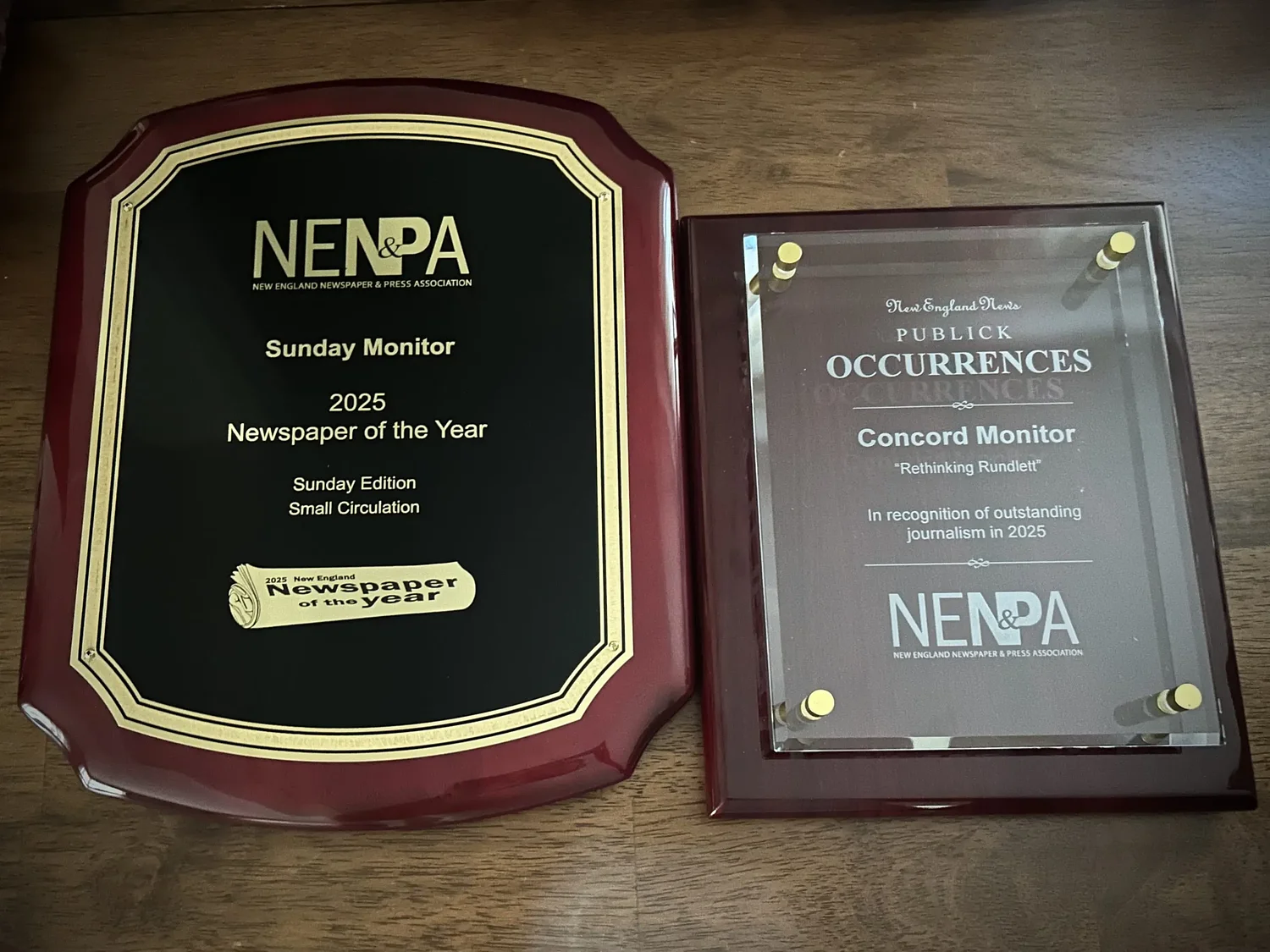 Monitor recognized with top New England honors