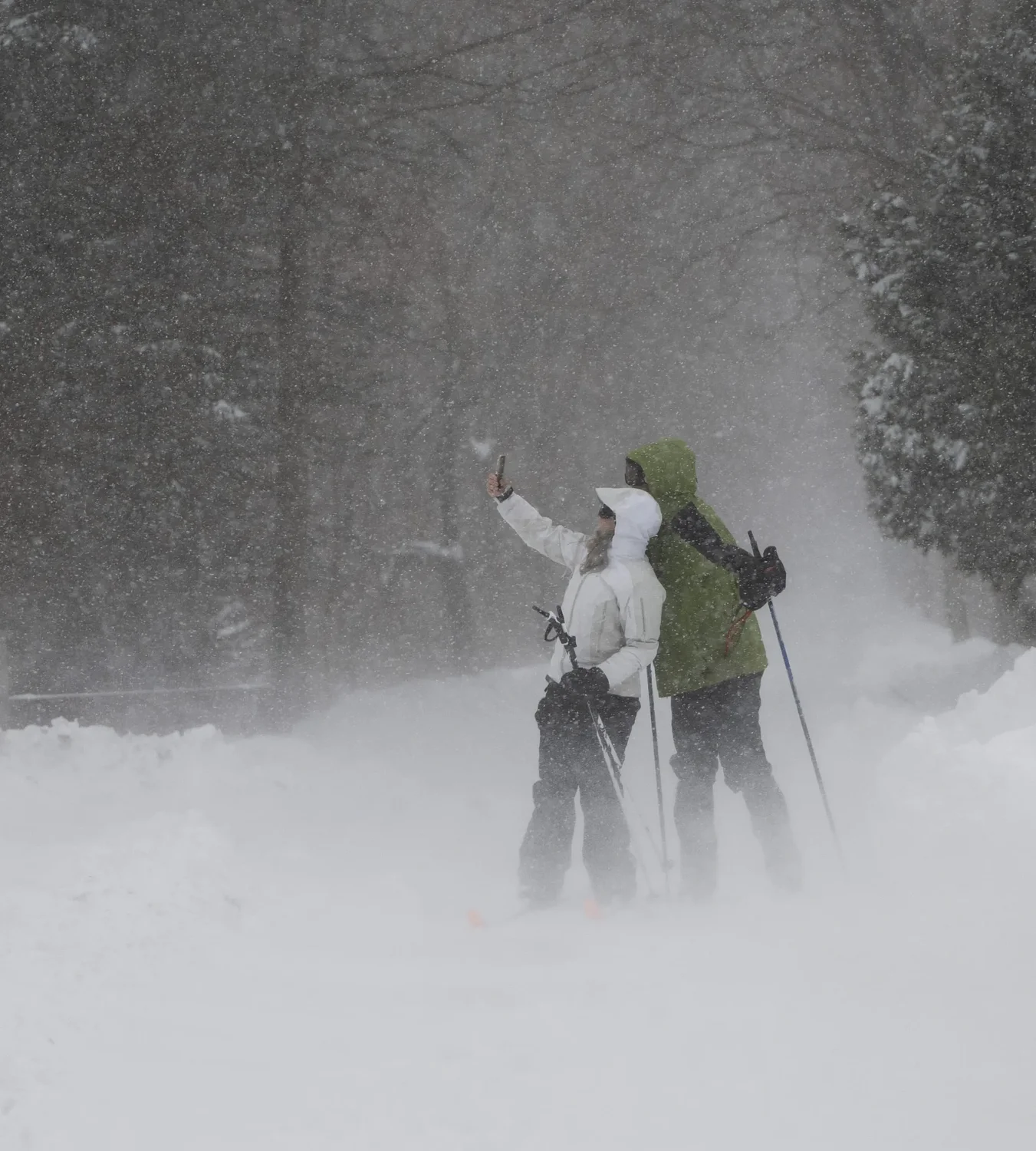 High winds, snow batter region