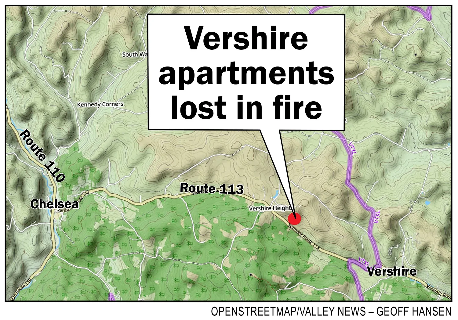 Vershire apartment fire upends tenants' lives