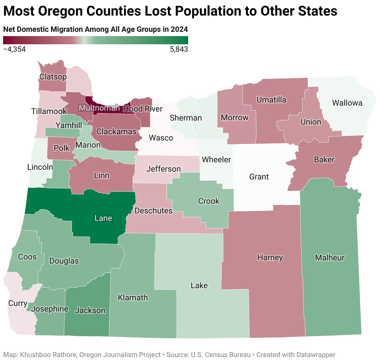 New census data shows Oregon losing residents in prime earning years
