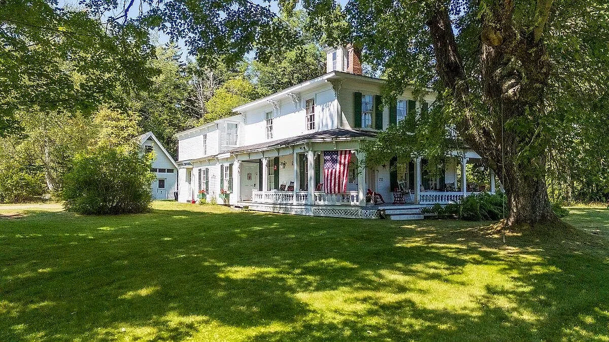 A historic house built by a ship captain is for sale on a Maine island
