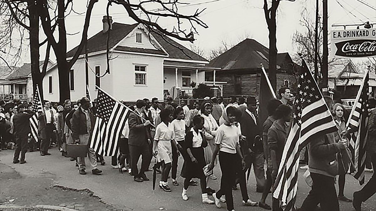 1965: Voting rights march leaves for Montgomery