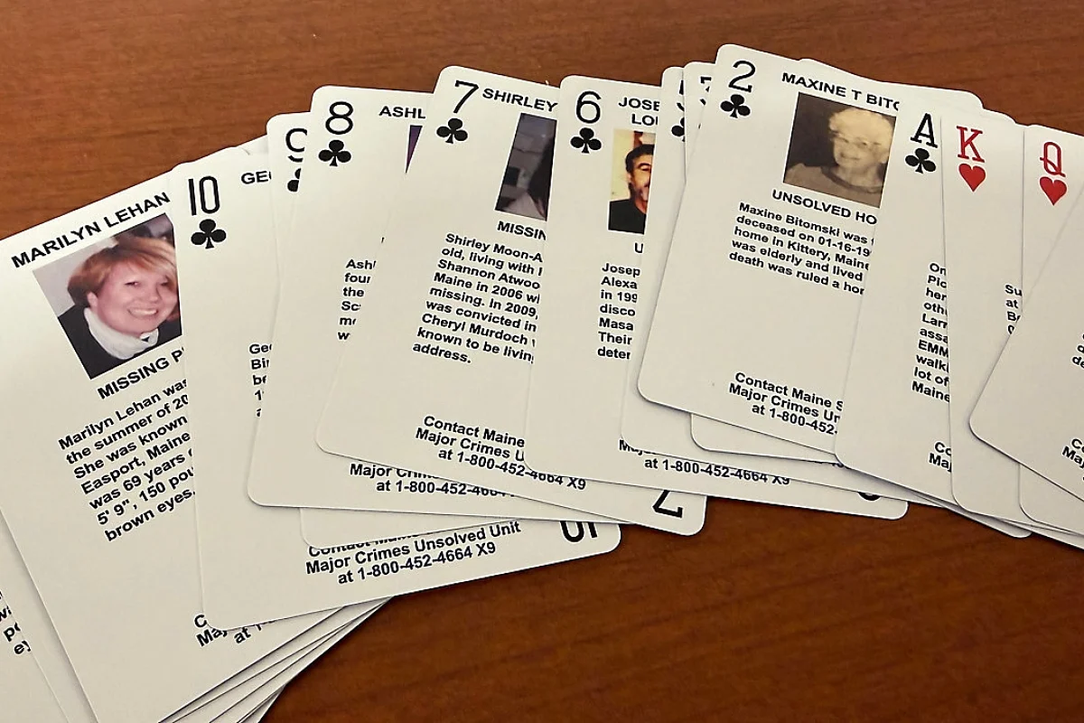 Maine to issue cold-case playing cards to prison inmates