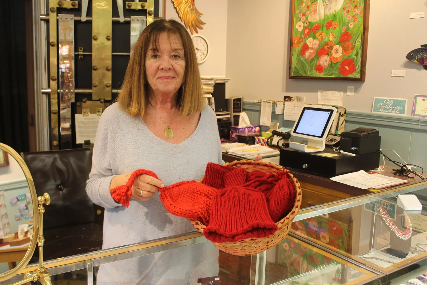 Symbol of resistance takes shape in form of red hats crafted by Shelburne Arts Cooperative