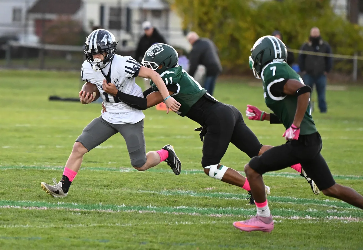 H.S. Sports: Franklin Tech’s Brunette scores 3 touchdowns in 28-16 win over Greenfield