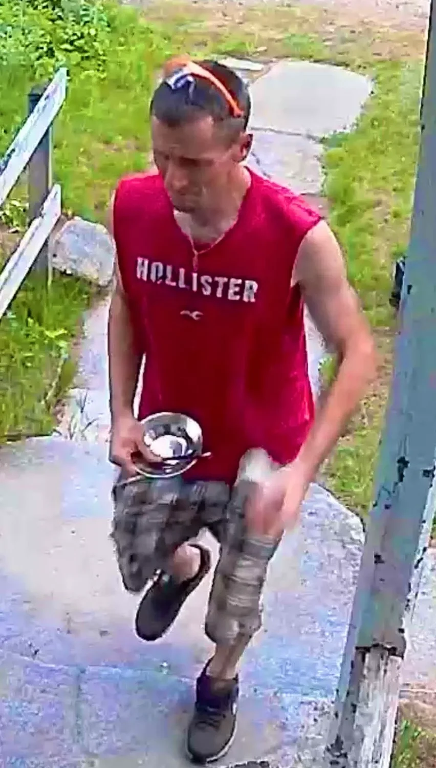 Larceny suspect caught on camera at historic Goshen site