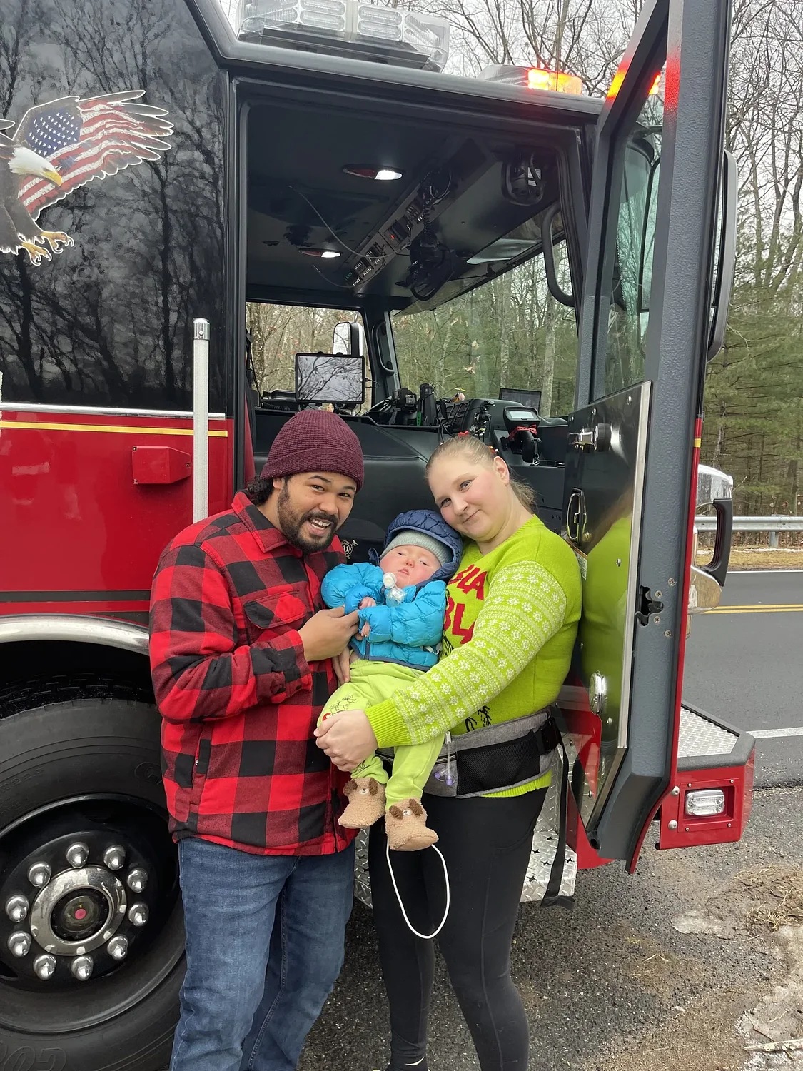 A ‘magical’ Christmas delivery: Granby first responders surprise 18-month-old cancer survivor with holiday haul